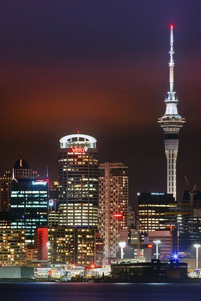 Zonsondergang Auckland, Nieuw Zeeland van Henk Meijer Photography