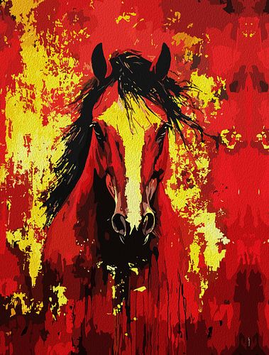 Majestic Horse - Vurige Geest in Goud en Rood