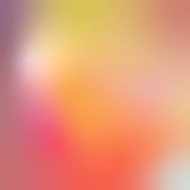 Art néon rétro des années 70. Dégradé abstrait en violet, jaune, rose, orange. sur Dina Dankers