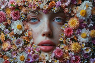 Flowers girl 1 by Ernst Leijdekkers