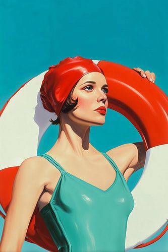Retro Swimmer no. 3