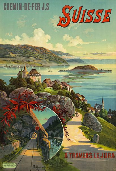 Hugo d' Alési - De Jura doorkruisen - Zwitserland (1895) van Peter Balan