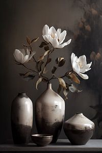 Stillleben Magnolie, Japanischer Stil