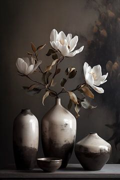 Still life Magnolia, Japandi Style by Jacky