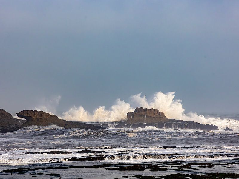Ocean surf on the Essaouira coast by Guido Rooseleer
