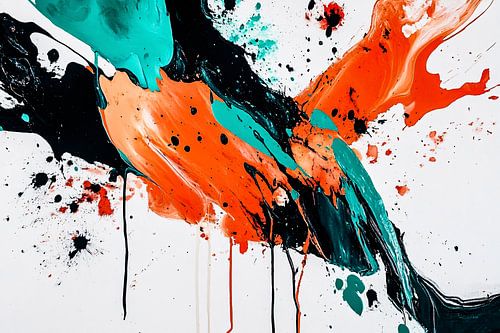 Dynamisch abstract schilderij kleuren