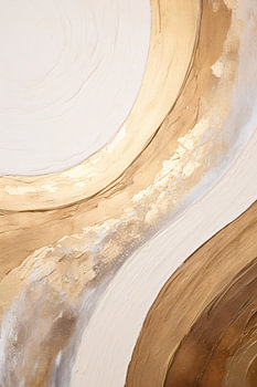 Abstrakte Wellen in Beige und Gold