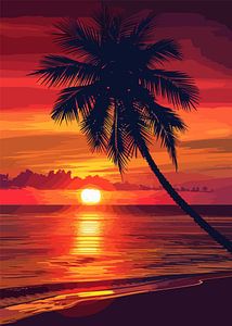 Orangefarbener Himmel