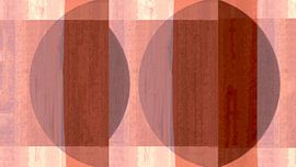 Mid Century Bauhaus Shapes Warm Pastel Painting