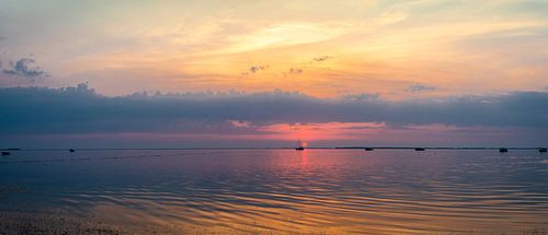 Panorama zonsondergang Rügen, Duitsland