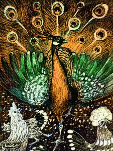 Pfau - Regenbogen Herbst Winter Edition
