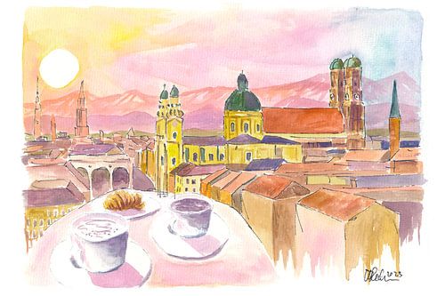 Petit-déjeuner munichois avec vibrations du rooftop et vue sur le centre historique