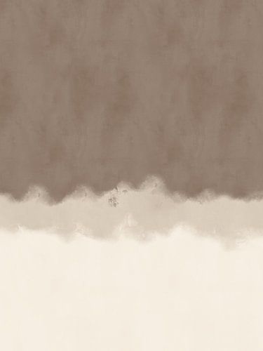 Peinture abstraite dans des tons beiges et bruns chauds sur Dina Dankers