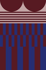 Bold colors and stripes collection. Navy blue and brown no. 4 by Dina Dankers