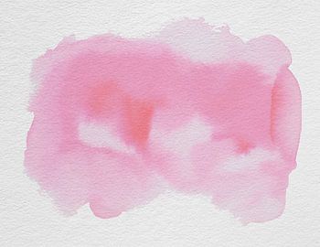 Abstrakte Aquarell rosa Wolke. Minimalistische Malerei.