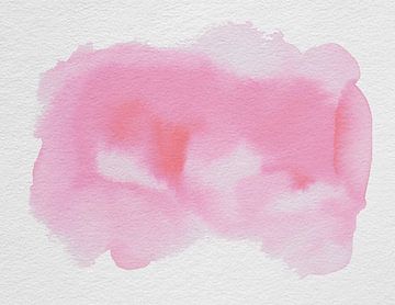 Abstrakte Aquarell rosa Wolke. Minimalistische Malerei. von Dina Dankers