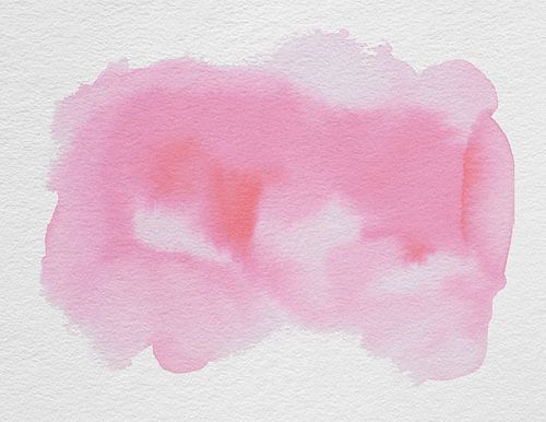 Abstracte roze wolk in aquarel. Minimalistisch schilderij.