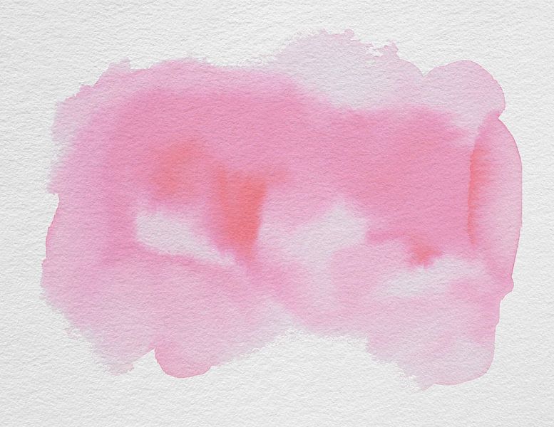 Abstrakte Aquarell rosa Wolke. Minimalistische Malerei. von Dina Dankers