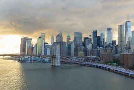 Coucher de soleil sur la ville de New York (USA)