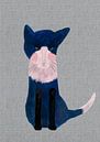Blue kitten. Portrait of a cute kitty. Nursery room art by Dina Dankers thumbnail