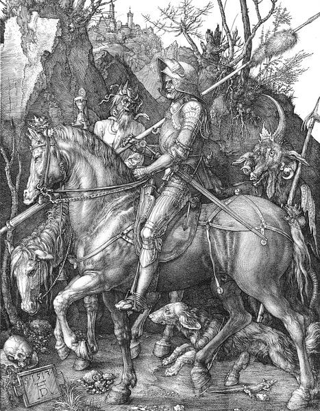 Albrecht Durer.Knight and the devil by 1000 Schilderijen