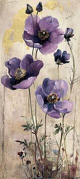 Blumenmalerei Lila von Blikvanger Schilderijen