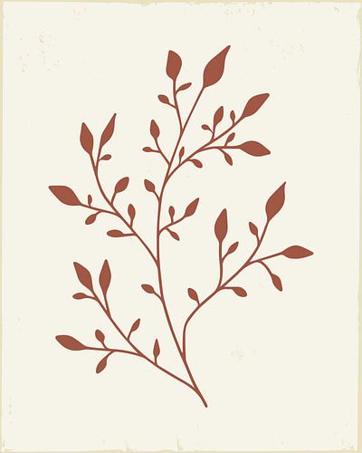 Kleine blaadjes in rood 1