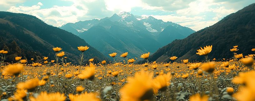 Yellow Sea under the mountains by ByNoukk