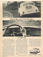 Art vintage print 1965 PORSCHE