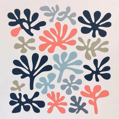 Structures coralliennes abstraites dans une composition moderne