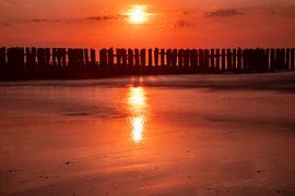 Zeeland, Sonnenuntergang bei Westkapelle