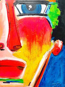 Abstract portrait of Kees van Dongen's big eyes by Danielle Ducheine