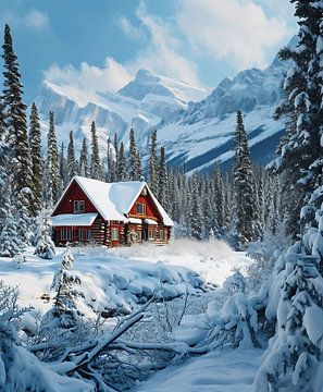 Winterlandschap van fernlichtsicht