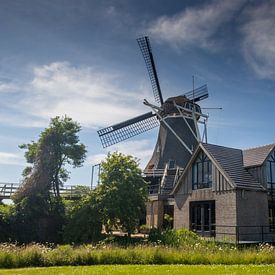 Jardin du moulin De Korenaar à Sexbierum sur Meindert van Dijk