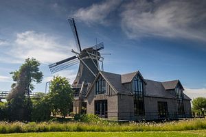 Garten der Mühle De Korenaar in Sexbierum von Meindert van Dijk