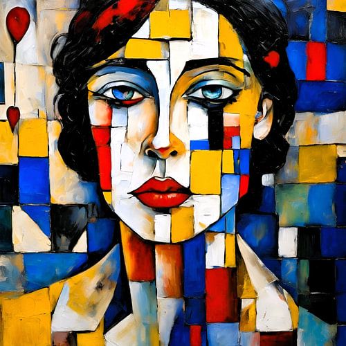 The woman with the colours