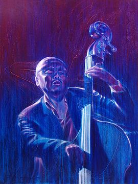 Jazz bass player / Bass player by Frans Mandigers