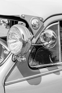 Oldtimer in Schwarz-Weiß.