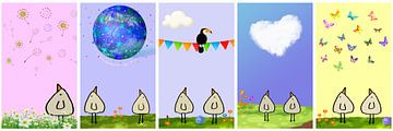 Piep bird Collage 6 by Marion Tenbergen
