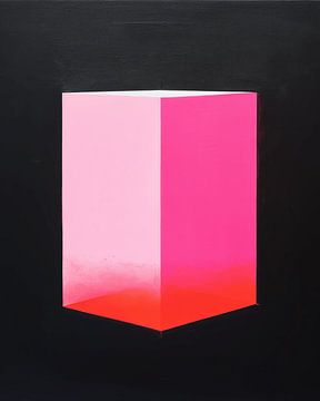 art contemporain, minimalisme en rose néon sur Carla Van Iersel