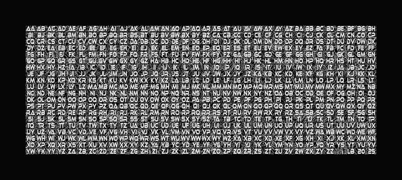 676 Initialen "Pyramid scribble black" von L.A.B.