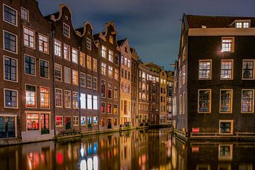Amsterdamer Gracht bei Nacht von Fokke Baarssen