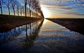 Zonsopkomst in Flevoland von Juul Baars