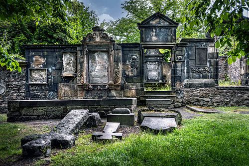 Dilapidated Cemetery In Edinburgh Scotland