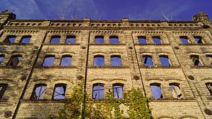 Ruine des Speichers des Mühlenkomplexes Böllberg in Halle in Deutschland