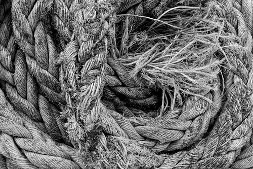 old rope on shipyard