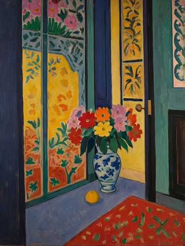 Room With Flowers Style Henri Matisse