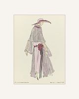 Summer Dress Art Deco | A Triptych | Summer, Spring Pastel and Art Deco Fashion Print | Historical A