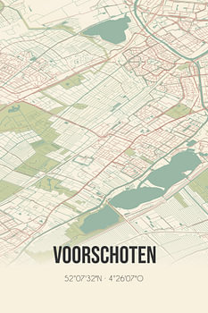 Alte Landkarte von Voorschoten (Südholland)