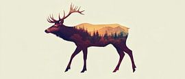 Natur im Hirsch von Poster Art Shop